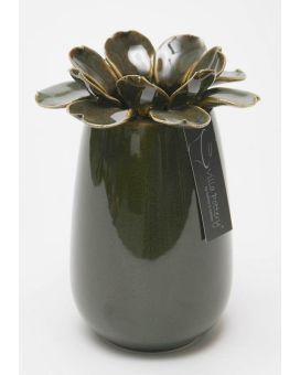 Vase Madelief porcelaine 14x20cm vert