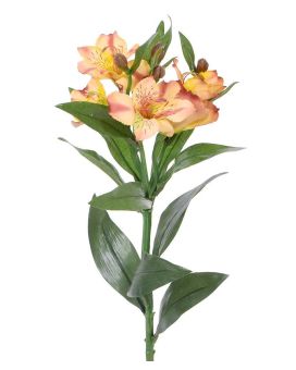 Alstromeria fleur artificielle de 63 cm jaune