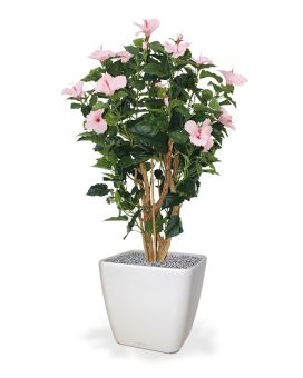 Hibiscus Deluxe plante artificielle 100 cm rose