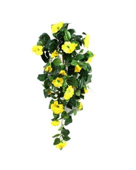 Pétunia artificiel chute deluxe jaune 80cm