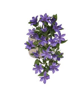 Plante suspendue artificielle Clematis 60cm Bleu