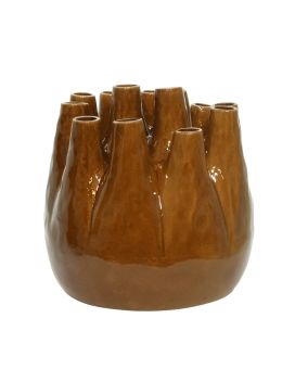 Tulip Vase XL Ceramic 29cm ocre