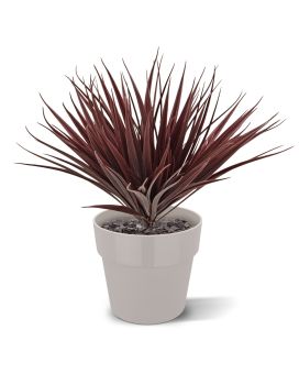 Herbe de bambou artificielle 25cm UV bordeaux