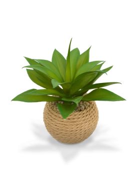 Plante Artificielle Agave petite en pot de corde