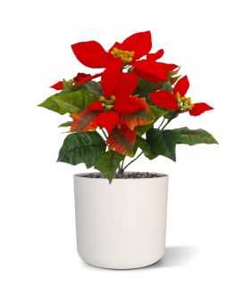 Bouquet de Poinsettia artificiel de 25 cm rouge