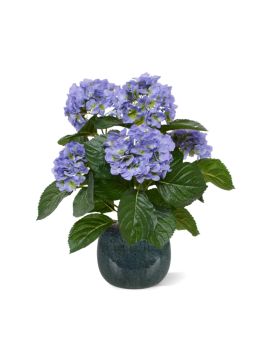 Plante artificielle Hortensia 40 cm bleue en pot
