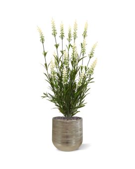 Lavande plante artificielle 50 cm UV blanc