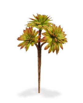 Mini Red Echeveria branch artificiel de 17 cm
