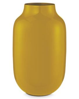 Pip Studio Vase Métal Ovale Jaune 30cm