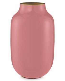 Pip Studio Vase Métal Ovale Vieux Rose 30cm