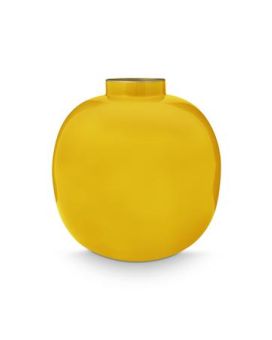 Pip Studio Vase Métal Jaune 23cm