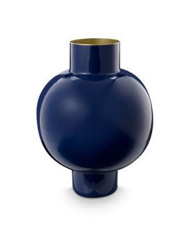 Pip Studio Vase Métal Grand Bleu Roi 31x42cm