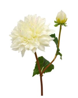 Branche artificielle de Dahlia 50 cm crème