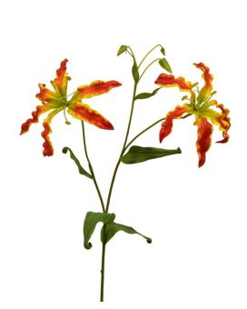 Tige artificielle de Gloriosa deluxe 65 cm orange