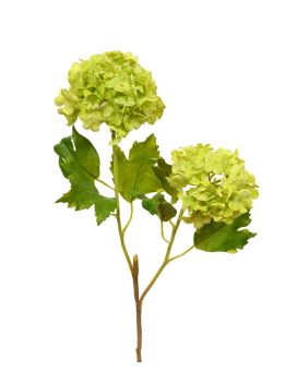 Viburnum tige de fleurs artificielles 55 cm vert