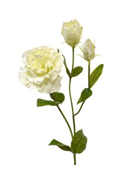 Tige artificielle de fleur de Lisianthus de 80 cm crème