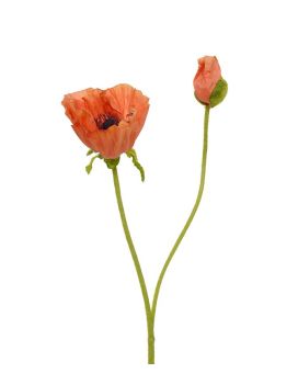 Tige de fleur artificielle de Pavot de 70 cm orange