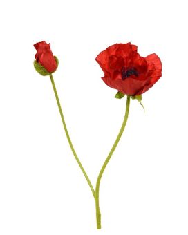 Tige de fleur artificielle de Pavot de 70 cm rouge