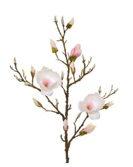 Tige de Magnolia artificielle de 100 cm rose