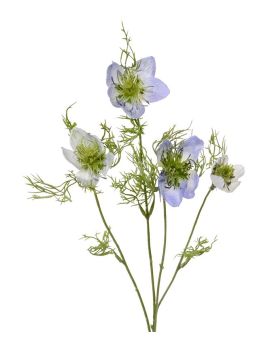 Branche de Nigelle artificielle de 55 cm bleu