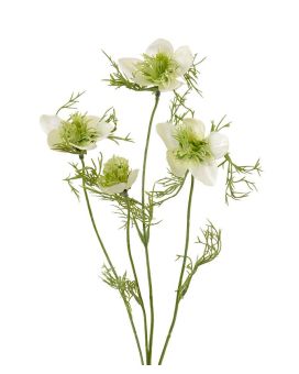 Branche de Nigelle artificielle de 55 cm crème