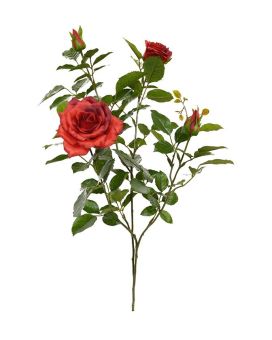 Tige de Rose artificielle deluxe 70 cm rouge