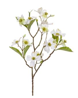 Branche de Cornouiller artificielle de 50 cm crème