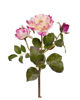 Tige de Rose artificielle de Ruffle de 50 cm fuchsia