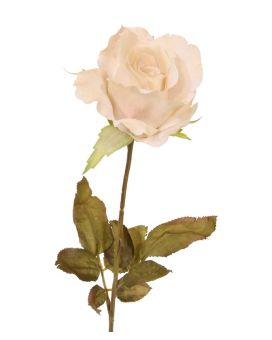 Tige de Rose Alice artificielle de 60 cm crème