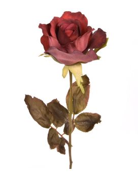 Tige de Rose Alice artificielle de 60 cm rouge