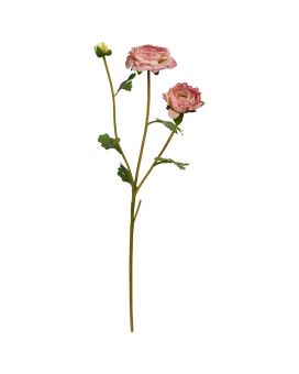 Branche de Renoncule artificielle de 60 cm rose