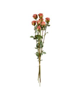 Bouquet de 8 roses artificiels de 70 cm rose