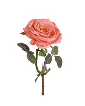 Branche Artificielle de Rosier Elisabeth 65 cm saumon