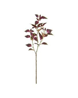 Coleus branche Tige Artificielle de 80cm violet/rose