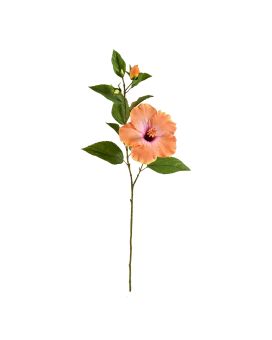 Branche artificielle d'Hibiscus 65cm - saumon