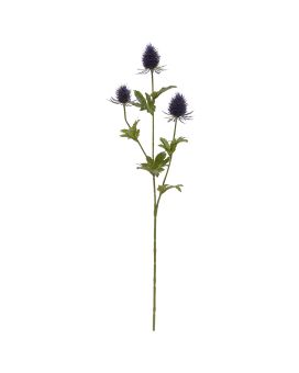 Branche de chardon fleur artificielle 65cm Bleu