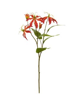 Gloriosa fleur artificielle orange 75cm