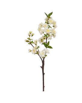 Fleur de prunier Branche artificielle 48cm Crème