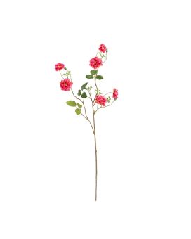 Branche de Rose Sauvage Artificielle 71cm Cerise