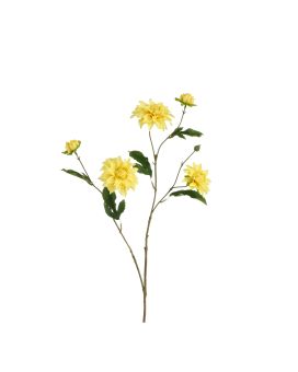 Branche de Dahlia Deluxe Artificielle 78cm Jaune
