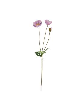 Branche de Pavot Artificielle 76cm Violette
