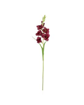 Tige de Gladiolus Artificielle 91cm Bourgogne