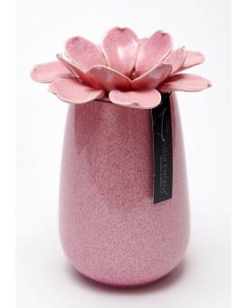 Vase Madelief porcelaine 14x20cm rose