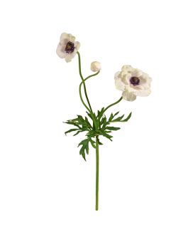 Branche d'Anémone artificielle 60cm crème