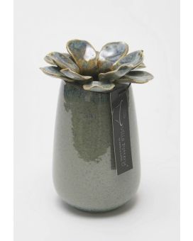 Vase Madelief porcelaine 11x17cm bleu