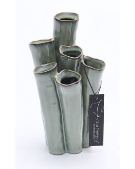 Vase New Juul porcelaine 10x20cm olive