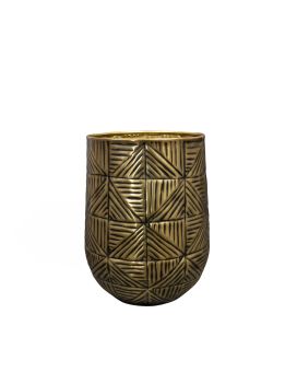 Pot haut Calvin or mat D20 H26