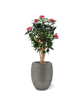 Camelia artificiel cerise deluxe de 100 cm
