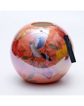 Vase Magic Ball Oiseaux 20x20x19cm orange
