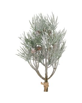 Bouquet de branches de Pinus artificielles 33cm Neige